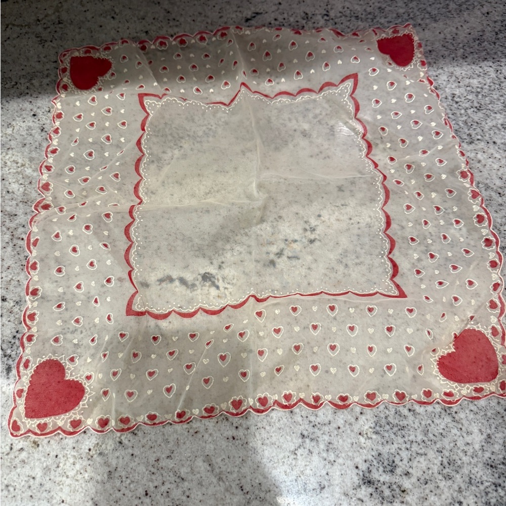 Vintage Valentine’s Heart Handkerchiefs - Picture 5 of 5